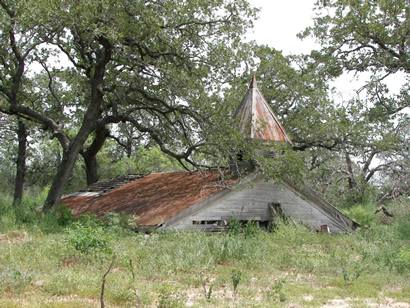 Remains of church in Caddo Texas