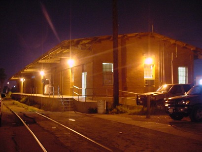 Eagle Pass, Texas depot at night