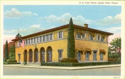 Post Office, Eagle Pass, Texas old post card