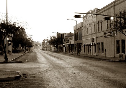 Eagle Pass Texas downtown morning street scene