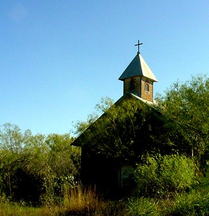 An old church in Fowlerton, Texas