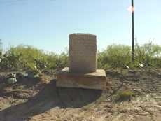 El Camino Real marker in Fowlerton, Texas