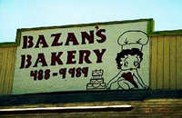 Betty Boop on bakery sign
