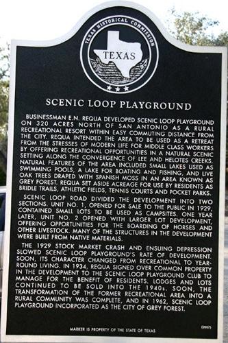 Grey  Forest Texas Scenic Loop Playground historical marker