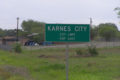 Karnes City Texas city limit  Population