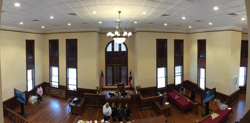 TX - Karnes County courthouse courtroom
