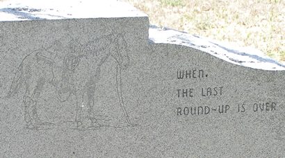 Lagarto TX Cemetery Cowboy's Headstone