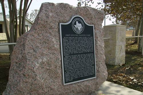 WWI First Officers Training Camp marker