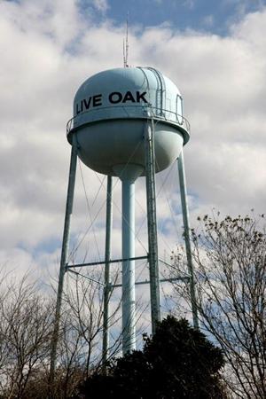 Live Oak Texas water tower