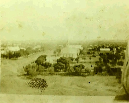Pearsall Texas - 1906 Birdseye View of Pearsall from Courthouse Tower