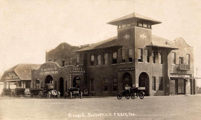 Pharr Texas bank, post office and cigar store, Pharr, Texas