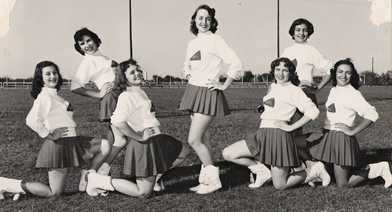 Premont TX  - Premont High School Cheerleaders 1953