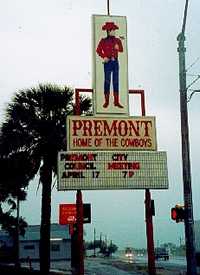 Cowboy Sign in Premont Texas