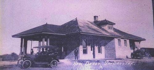 San Diego Texas depot, 1910s old photo