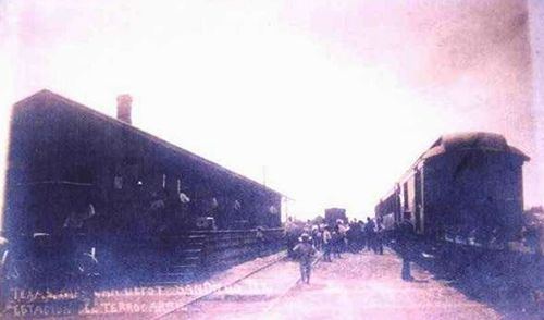 San Diego Texas old train station, 1910s photo