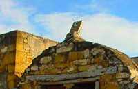 San Ygnacio Texas - sundial on the roof