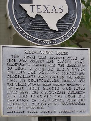 Stockdale TX King-Lorenz House Historical Marker