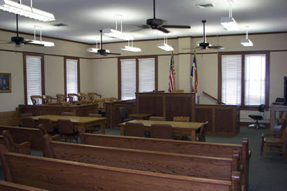 TX - 1930 McMullen County courthouse courtroom