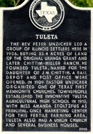 Tuleta Texas historical marker