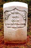 Spanish American War soldier tombstone