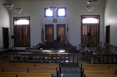 Albany TX - 1883 Shackelford County Courthouse District Courtroom