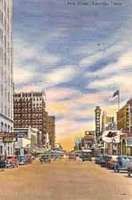 Polk Street Amarillo Texas  old post card