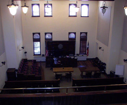 TX - Archer County Courthouse district courtroom