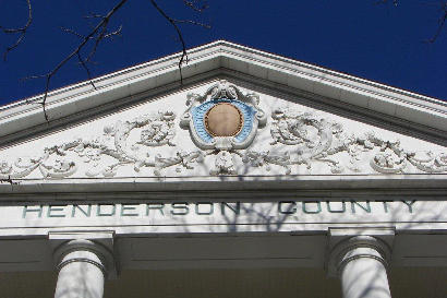 Athens, TX - Henderson County Courthouse pediment architecutral detail