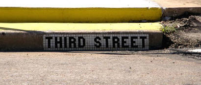 Baird TX - Tiled Third Street Sign