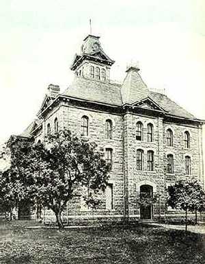 Runnels County courthouse with Mansard roof and  towers, Ballinger Texas