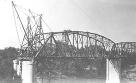 Bastrop Old Iron Bridge construction