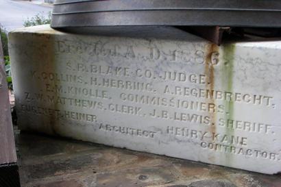 TX - 1888 Austin County Courthouse  cornerstone