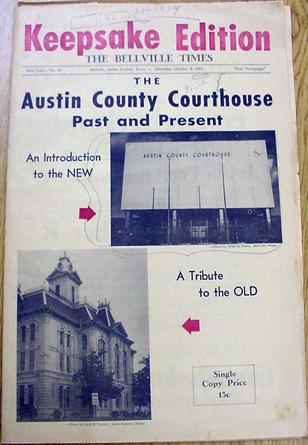 1888 Austin County Courthouse fire 