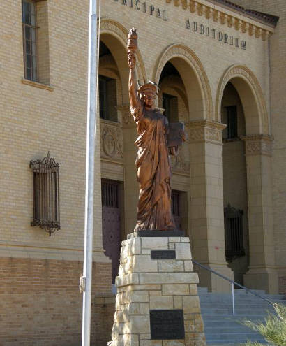 Big Spring Tx Municipal Auditorium  Statue of Liberty