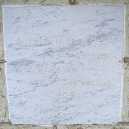 Boerne, Texas - old Kendall County Courthouse cornerstone