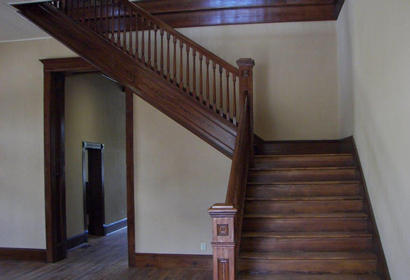 Texas - old Kendall County Courthouse stairwell after restoration