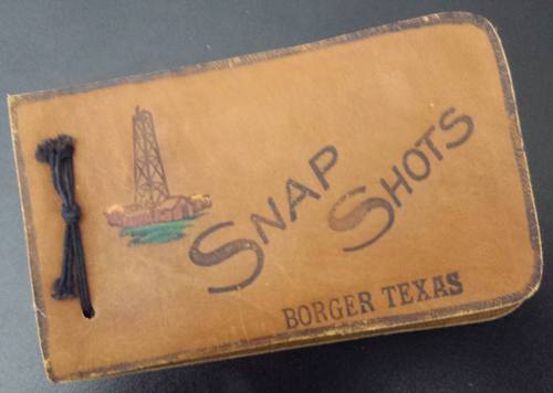 Borger TX - leather souvenir book owned by Val Sandlin
