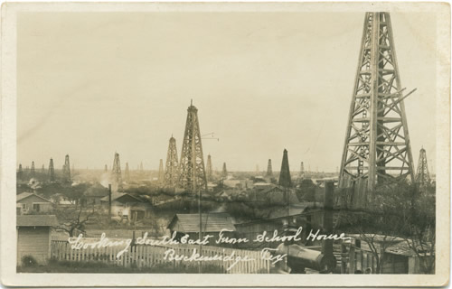 Breckenridge, TX - Oil rigs, 1921 old photo