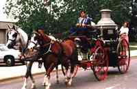 Horse drawn steam fire engine