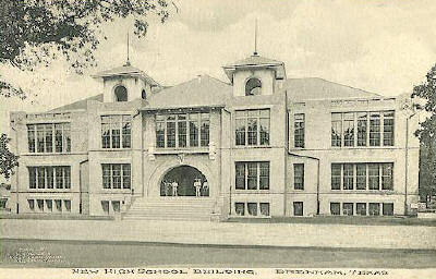 High School, Brenham, Texas, old photo
