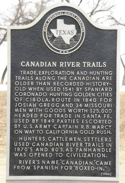 TX - Canadian River Trails Historical Marker