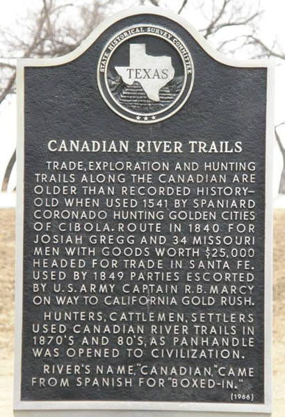 TX - Canadian River Trails Historical Marker