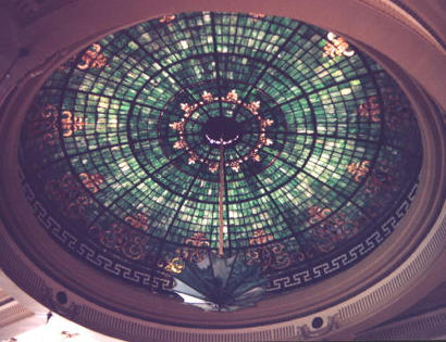 TX - Colorado County Courthouse stained glass dome