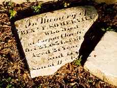 Ben Somerville's tombstone