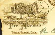 Nueces Hotel - Nueces Hotel Stationery, Corpus Christi Texas. - Nueces Hotel stationery, Corpus Christi, Texas old post card images.