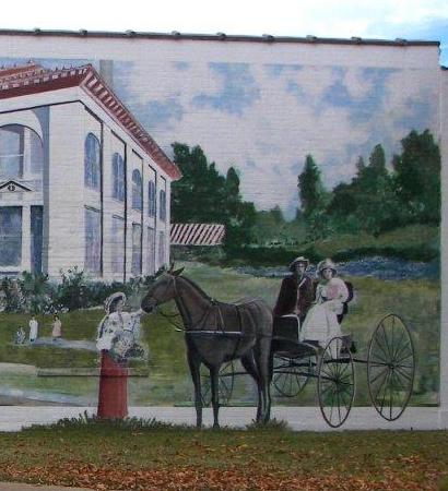 Corsicana Texas - Carnegie Library mural
