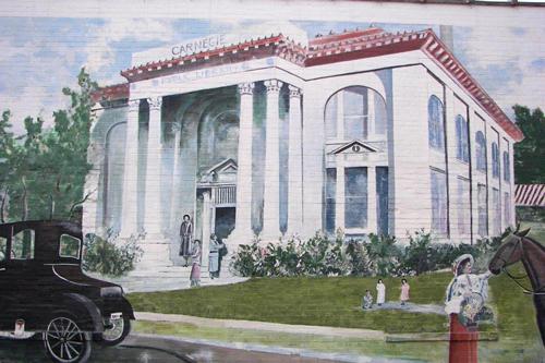 Corsicana Texas - Carnegie Library mural