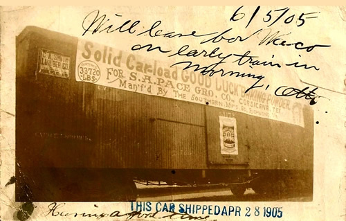 Corsicana TX - Rail Car Advertisement 1905 Good Luck Baking Powder