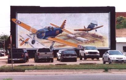 Flight training mural, Corsicana Texas