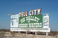 Dell City Texas billboard